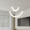 Modern Curved String Chandelier Copper PMMA Shade Multi - tiered combination