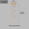 Acrylic Swan Chandeliers Staircase Loft Duplex Luxury pendant Lights Nordic Creative Personality For Home Decor Restaurant Lamps