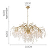 Post Modern Crystal High Ceiling Chandelier For Bedroom Flower Pendant Light Home Decor