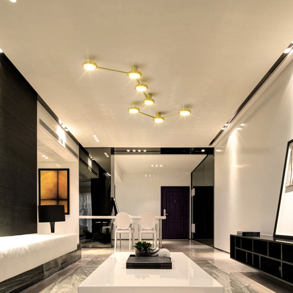 Modern Nordic Constellation LED Wall Light Aluminum Black Gold Hanging Lamp
