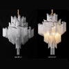 Modern Fringed Chandeliers Luxury Silver Aluminium Chain Pendant lights Living Room Hotel Hanging Lamps