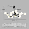 Post Modern Chandelier With Glass Ball Hanging Pendant Light For Sloped Ceiling Living Room