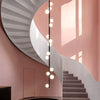 Nordic Modern Linear Chandelier 5 to 23 Slender Hanging Glass Lights