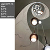 Creative Glass Pendant Lamp LED Orb Ceiling Chandelier For Loft Villa Staircase Hanging Lights