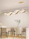 Art Minimalist Ribbon Chandeliers Home Decor Designer Simple Restaurant Tea Room Long LED Wave Shape Front Desk Pendant Lights