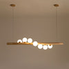 Kitchen Island Chandelier Ironwork and Acrylic LED Strip Light