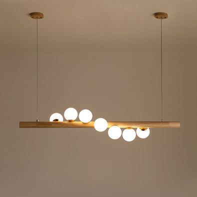 Kitchen Island Chandelier Ironwork and Acrylic LED Strip Light