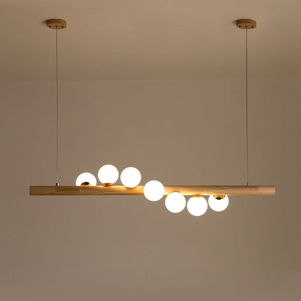 Kitchen Island Chandelier Ironwork and Acrylic LED Strip Light
