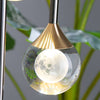 Modern Crystal Moon Pendant Light Stainless Steel Chandelier with 3D Lunar Globe