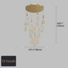 Modern Creative Pendant Lights Art Paris Tower Design Gold Stair Chandeliers For Villa Loft Hanging Lights