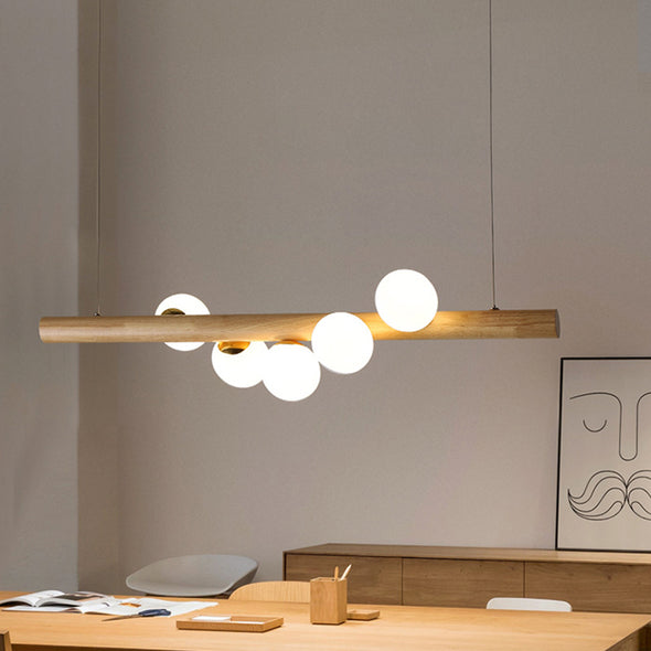 Kitchen Island Chandelier Ironwork and Acrylic LED Strip Light