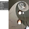 Creative Glass Pendant Lamp LED Orb Ceiling Chandelier For Loft Villa Staircase Hanging Lights