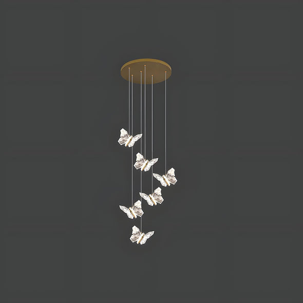 Modern Butterfly Chandelier High Ceiling Pendant Light Home Decor