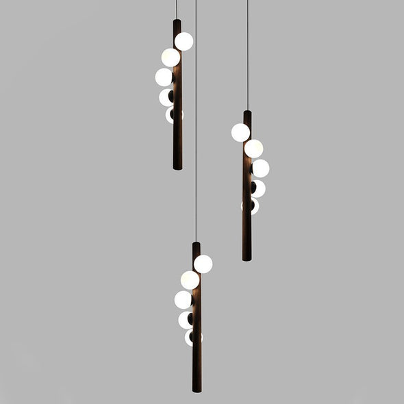 Modern Linear Chandelier Sphere-style LED Large Pendant Light