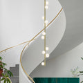 Nordic Modern Linear Chandelier 5 to 23 Slender Hanging Glass Lights