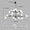 Post Modern Chandelier With Glass Ball Hanging Pendant Light For Sloped Ceiling Living Room