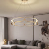 LED Modern Ceiling Chandelier with Circular Rings in Single or Double Layers