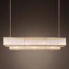 Luxury Rectangular Pendants Lights Modern Ceiling Chandelier Decoration Kitchen Island Dining Room Lamp