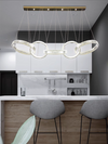 Modern Rings Pendant Lights Crystal Chandeliers Atmospheric High-end Villa Personality Creative Living Room Lamps