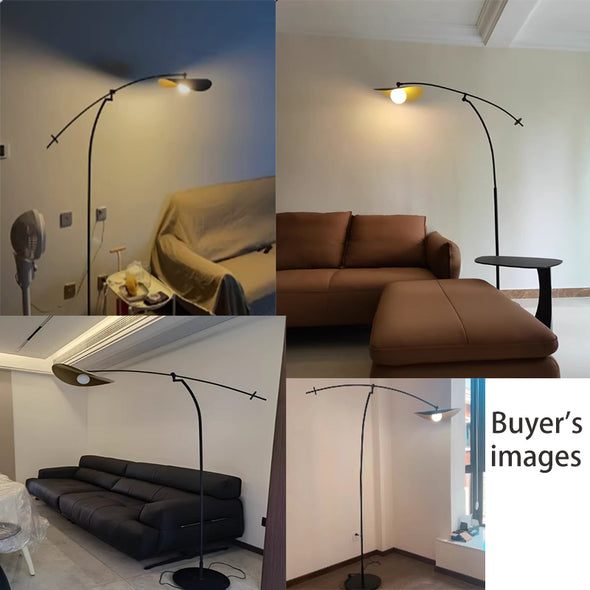 Simplicity Artistic Creativity Retro Style Hat-Shaped Lampshade Long Arm Fishing Lamp Bedroom Hotel Living Room Sofa Floor Lamp