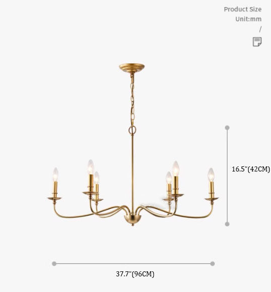 Farmhouse Luxury Candle Chandelier For Living Room Entryway Kitchen Hallway Large Light Fixtures