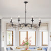 Farmhouse Luxury Candle Chandelier For Living Room Entryway Kitchen Hallway Large Light Fixtures