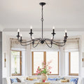 Farmhouse Luxury Candle Chandelier For Living Room Entryway Kitchen Hallway Large Light Fixtures