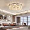 Crystal Ceiling-Light Flush Mount, 3 Colors Temp, Modern Crystal Chandeliers for Bedroom Hallway Dining Room and Living Rooms