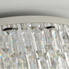 Crystal Ceiling-Light Flush Mount, 3 Colors Temp, Modern Crystal Chandeliers for Bedroom Hallway Dining Room and Living Rooms