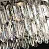 Crystal Ceiling-Light Flush Mount, 3 Colors Temp, Modern Crystal Chandeliers for Bedroom Hallway Dining Room and Living Rooms