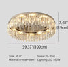 Crystal Ceiling-Light Flush Mount, 3 Colors Temp, Modern Crystal Chandeliers for Bedroom Hallway Dining Room and Living Rooms