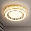 Crystal Chandelier LED Modern Flush Mount Ceiling Light Fixtures Round Ring Luxury Large Chandelier for Living Room Bedroom Dining Room Entrance