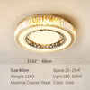 Crystal Chandelier LED Modern Flush Mount Ceiling Light Fixtures Round Ring Luxury Large Chandelier for Living Room Bedroom Dining Room Entrance