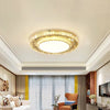 Two tiers of Crystal Ceiling-Light Flush Mount  Modern Round Ring Luxury Crystal Chandeliers for Bedroom Hallway Dining Room and Living Rooms