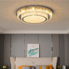 Two tiers of Crystal Ceiling-Light Flush Mount  Modern Round Ring Luxury Crystal Chandeliers for Bedroom Hallway Dining Room and Living Rooms