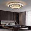 Crystal Flush Mount Ceiling Light Fixture, LED Modern Close to Ceiling Light, Hallway Light Fixtures Round Ceiling Chandelier for Bedroom Kitchen Bathroom Closet Foyer