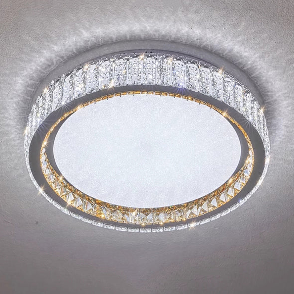 Modern Crystal Ceiling Light LED Small Chandeliers  Flush Mount Chandelier Room Light for Bedrooms Living Room Hallway