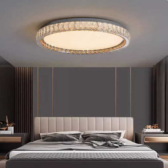 Modern Crystal Ceiling Light LED Small Chandeliers  Flush Mount Chandelier Room Light for Bedrooms Living Room Hallway