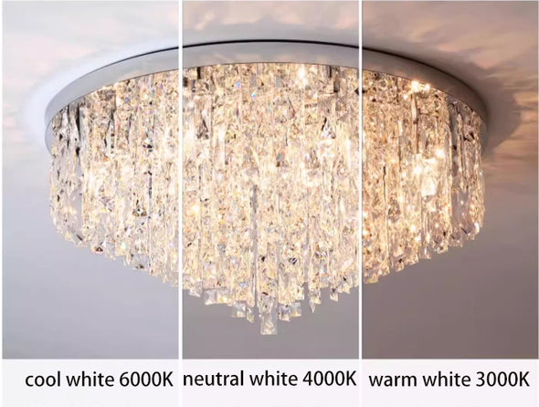 Crystal Chandeliers Light Mini Style Modern Flush Mount Fixture with Crystal Ceiling Lamp for Hallway, Bar, Kitchen, Dining Room, Kids Room