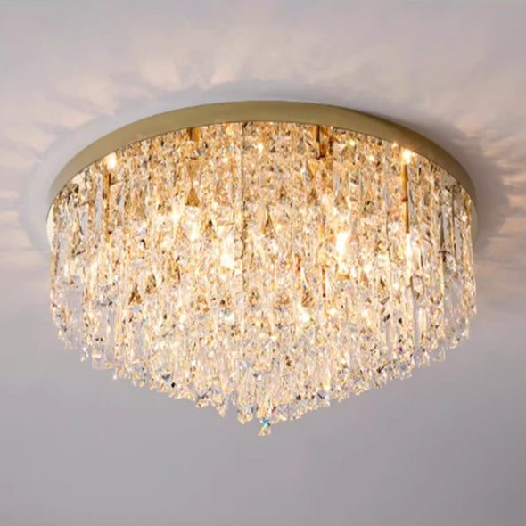 Crystal Chandeliers Light Mini Style Modern Flush Mount Fixture with Crystal Ceiling Lamp for Hallway, Bar, Kitchen, Dining Room, Kids Room