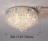 Crystal Chandeliers Light Mini Style Modern Flush Mount Fixture with Crystal Ceiling Lamp for Hallway, Bar, Kitchen, Dining Room, Kids Room