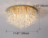 Crystal Chandeliers Light Mini Style Modern Flush Mount Fixture with Crystal Ceiling Lamp for Hallway, Bar, Kitchen, Dining Room, Kids Room