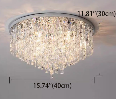 Crystal Chandeliers Light Mini Style Modern Flush Mount Fixture with Crystal Ceiling Lamp for Hallway, Bar, Kitchen, Dining Room, Kids Room