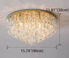 Crystal Chandeliers Light Mini Style Modern Flush Mount Fixture with Crystal Ceiling Lamp for Hallway, Bar, Kitchen, Dining Room, Kids Room