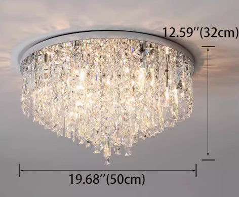 Crystal Chandeliers Light Mini Style Modern Flush Mount Fixture with Crystal Ceiling Lamp for Hallway, Bar, Kitchen, Dining Room, Kids Room