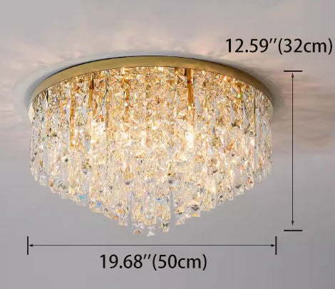 Crystal Chandeliers Light Mini Style Modern Flush Mount Fixture with Crystal Ceiling Lamp for Hallway, Bar, Kitchen, Dining Room, Kids Room