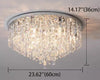 Crystal Chandeliers Light Mini Style Modern Flush Mount Fixture with Crystal Ceiling Lamp for Hallway, Bar, Kitchen, Dining Room, Kids Room