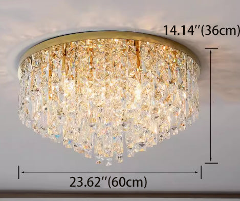 Crystal Chandeliers Light Mini Style Modern Flush Mount Fixture with Crystal Ceiling Lamp for Hallway, Bar, Kitchen, Dining Room, Kids Room