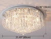 Crystal Chandeliers Light Mini Style Modern Flush Mount Fixture with Crystal Ceiling Lamp for Hallway, Bar, Kitchen, Dining Room, Kids Room