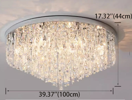 Crystal Chandeliers Light Mini Style Modern Flush Mount Fixture with Crystal Ceiling Lamp for Hallway, Bar, Kitchen, Dining Room, Kids Room